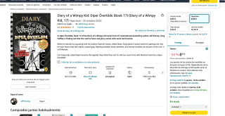 Diario de un niño debilucho: Diper Överlöde Libro Tapa dura aprender ingles por solo 8,80€