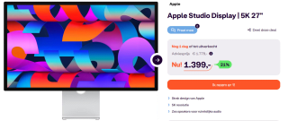 Apple Studio Display 68,6 cm (27") 5 k voor €1399 bij Ibood