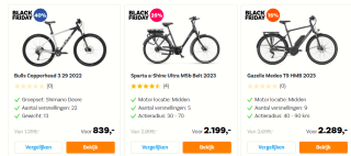 Tot 40% korting op Fietsen, e-bikes en fatbikes van oa Gazelle, Lovens, Cortina, Sparta en Batvus bij Fietsvoordeelshop