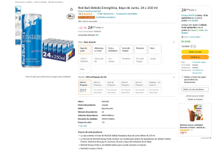 Red Bull Bebida Energética Baya de Junio 24 x 250 ml por 24,24€