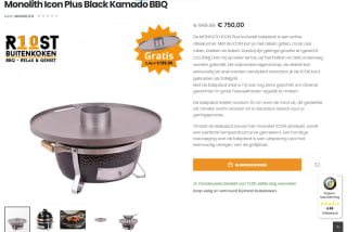 Monolith Icon Plus Black Kamado BBQ voor €750 bij Roost Buitenkoken