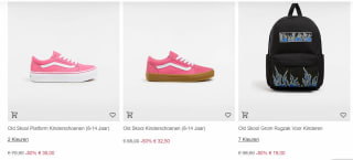 50% + 20% EXTRA korting in de Vans Sale
