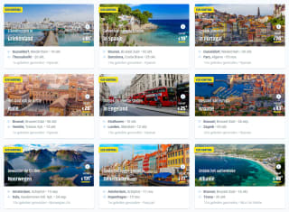 €20 korting op een trip in Europa bij CheapTickets.nl
