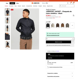 Chaqueta de cuero sintético Jack & Jones JJEROCKY JACKET por solo 37,99€