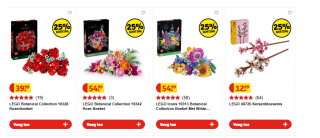 Diverse Lego bloemen en plantensets 25% korting bij Kruidvat