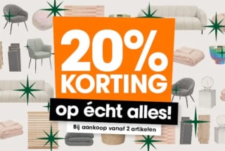 20% korting op je aankoop van minstens 2 stuks bij Kwantum