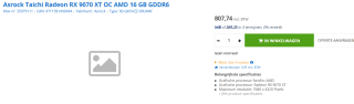 ASROCK AMD Radeon RX 9070 XT Taichi OC - Videokaart voor €807,74 bij Max ICT