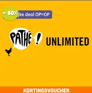Kortingsvoucher voor 4 maanden Pathé unlimited voor €42 + 42 eurosparen punten