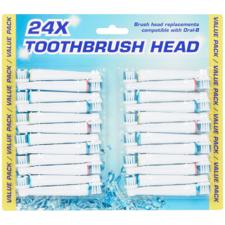 24 Elektrische tandenborstel opzetborstels voor €4,95 bij de Action