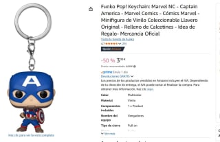 Funko Pop! Keychain: Marvel NC - Captain America - Marvel Comics 3€