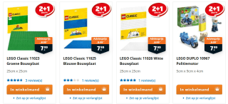 2+1 gratis op Lego sets bij Trekpleister