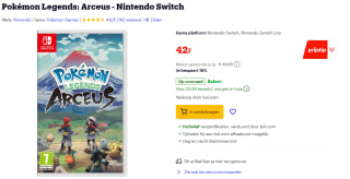 Pokémon Legends: Arceus - Nintendo Switch voor €42 bij Bol.com