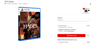 Viedojuego para PS5 Hades por 15,69€