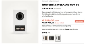 Bowers & Wilkins 607 S3 (Wit) luidspreker voor €518 per paar bij Hifi Klubben.