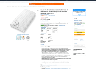 Calientacamas doble Beurer TS 26 por solo 35€