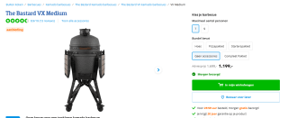 The Bastard kamado barbecue VX Medium Complete voor €1.19 bij Coolblue