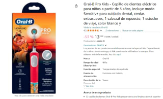 Oral-B Pro Kids Cepillo de dientes eléctrico El Rey León por 13,48€