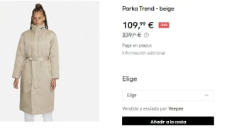 Parka para Mujer Nike Trend por 109.9€