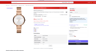 Armani Exchange Reloj Mujer Analogico Cuarzo con Correa de Acero inoxidable por 35,99€