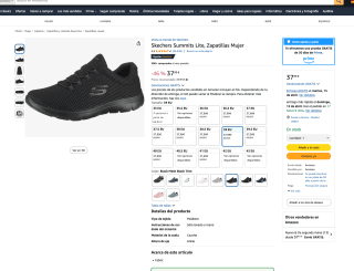 Zapatillas Skechers Summits Lite Mujer por solo 37,99€