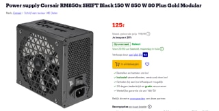 Corsair RM850x Shift 850W PSU / PC voeding voor €125 bij Bol