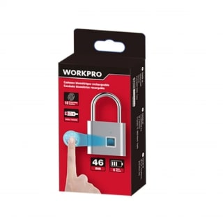 Candado Biométrica con Huella Dactilar Recargable Workpro 46 mm por 4,99€