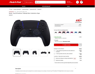 Mando Sony PS5 DualSense Midnight Inalámbrico por 57,84€