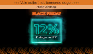 Tijdens BlackFriday 12% EXTRA korting op alles
