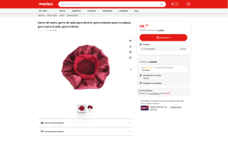 Gorro de satén elástico para dormir por 8,79€