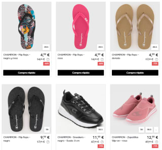 Hasta 90% descuento ropa y calzado Champions desde solo 2,99€