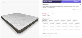 Somnia Descanso Colchón Viscoelástico Fresh Reversible desde 55,94€ (cuenta nueva por 43,94€)