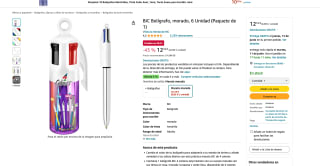 1 Expositor + 6 BIC Bolígraf morado por solo 12,18€