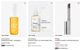 15% extra korting op beauty items bij Zalando