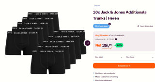 10 Jack & Jones Solid Boxershorts voor €29,95 bij iBOOD