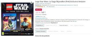 Videojuegos Lego Star Wars. La Saga Skywalker + Pack personajes Clásicos PS4 por 14,90€
