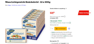 Wasa Lichtgewicht Knäckebröd - 12 x 300g voor €12,47 bij Bol