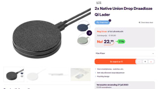2x Native Union Drop Draadloze Qi Lader voor €22,95 bij iBOOD