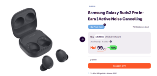 Samsung Galaxy Buds 2 Pro Zwart voor €99 bij Ibood