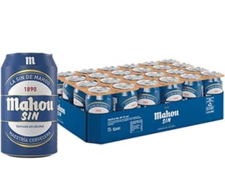 Mahou Sin Cerveza Sin Alcohol , Pack de 24 Latas 33cl, 0.0% por 8,89€.