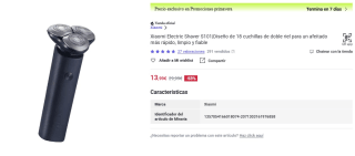 Xiaomi Electric Shaver S101 por 13,99€