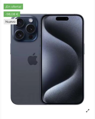 APPLE IPHONE 15 PRO 256GB BLUE TITANIUM a tan solo 1,049€
