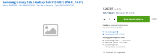 Samsung Galaxy Tab S10 Ultra - WiFi - 16/1TB - Moonstone Gray voor €1.207,57 bij Max ICT