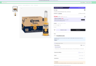 24 Coronitas Cerveza mexicana 210ml por 12,99€ (Nuevos usuarios a 7,79€)