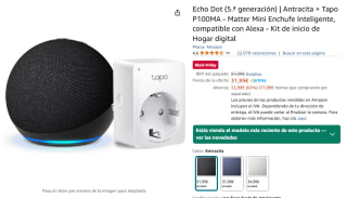 Echo Dot (5.ª generación, modelo de 2022) Altavoz inteligente por 26,99€ mas opciones en descripción