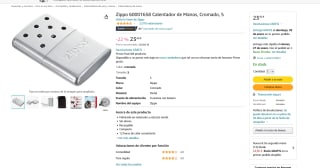 Zippo 60001658 calentador de manos cromado por 23,40€