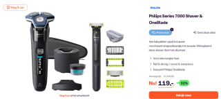 Philips Series 7000 Shaver & OneBlade voor €119 bij Ibood