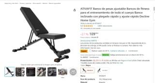 Bancos de fitness para el entrenamiento ATIVAFIT por 43.99€