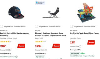 Tot 60% korting op het Formule 1 & race assortiment bij Bol