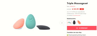 Triple siliconen massage set voor €24,99 bij Easytoys