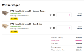 1+1 gratis op alle PVC vloeren en 50% korting op Vinyl en meer bij Leenbakker